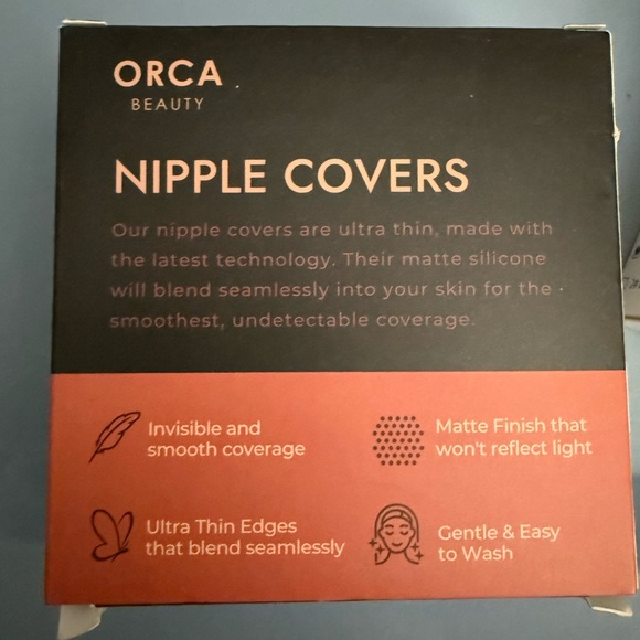 Orca Beauty Nipple Covers, Cocoa Cream 2pairs New - Picture 2 of 9